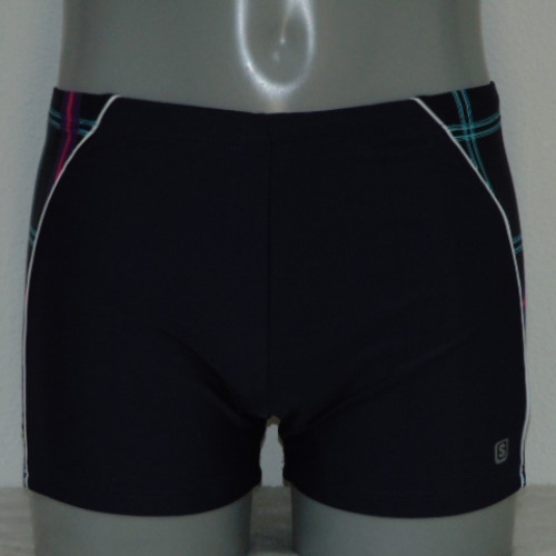Shiwi Heren Plaid marine blauw/roze zwemboxer