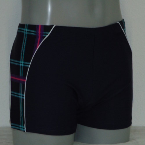 Shiwi Heren Plaid marine blauw/roze zwemboxer