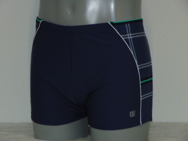 Shiwi Heren Plaid jeans blauw zwemboxer