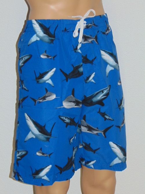 Shiwi Heren Shark blauw/print zwemshort