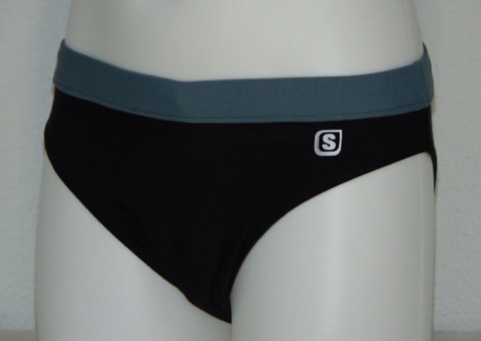 Shiwi Heren Contrast zwart/grijs zwemslip