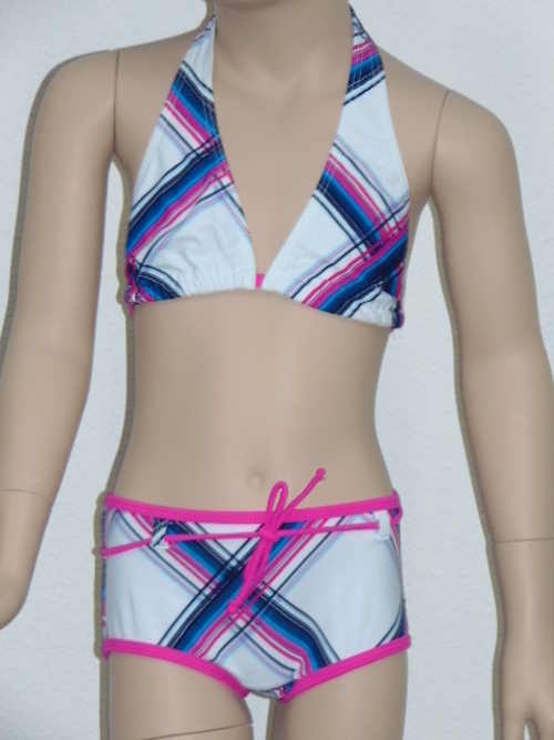 Shiwi Plaid blauw/roze bikini set