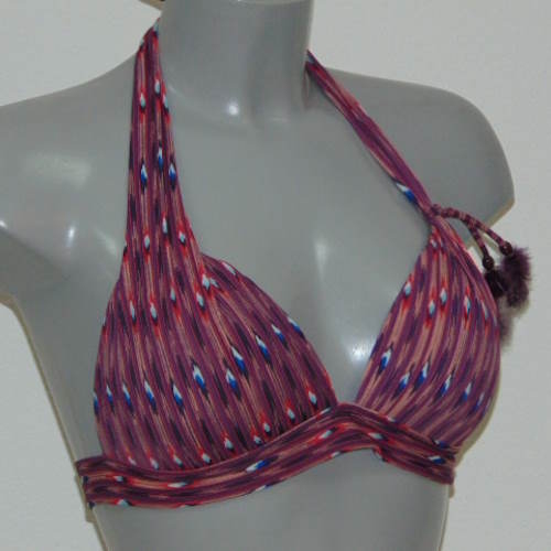 LingaDore Beach Samoa paars/print voorgevormde bikinitop