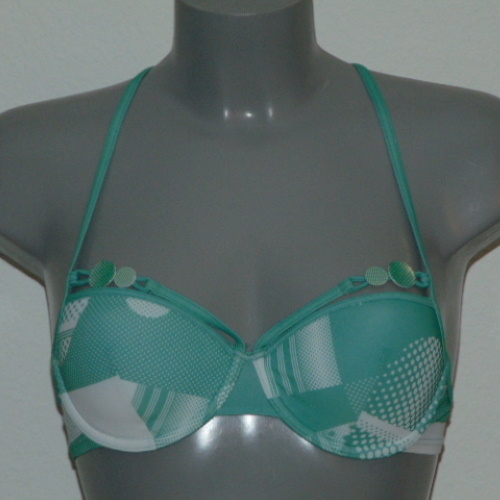 Marlies Dekkers Badmode Princess of Polkadots groen/wit voorgevormde bikinitop