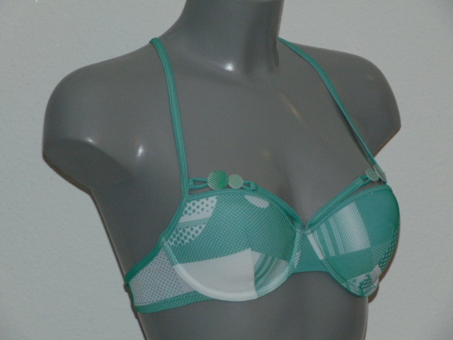 Marlies Dekkers Badmode Princess of Polkadots groen/wit voorgevormde bikinitop
