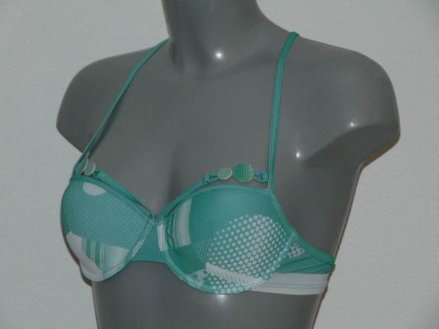 Marlies Dekkers Badmode Princess of Polkadots groen/wit voorgevormde bikinitop