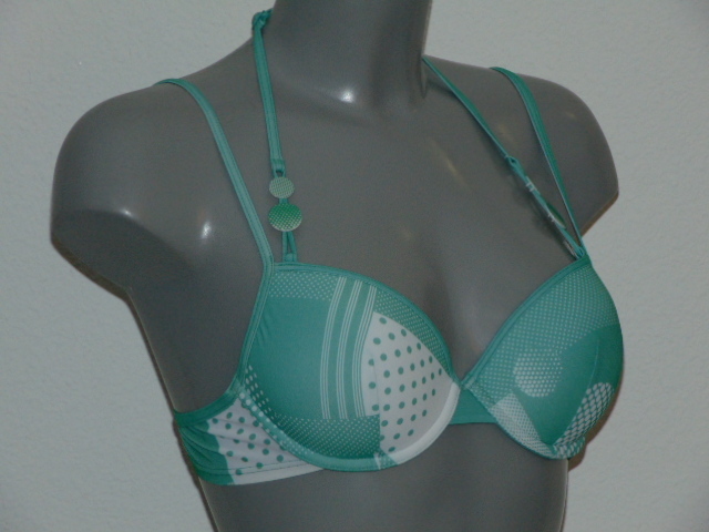 Marlies Dekkers Badmode Princess of Polkadots groen/wit push up bikinitop