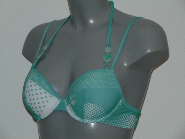 Marlies Dekkers Badmode Princess of Polkadots groen/wit push up bikinitop