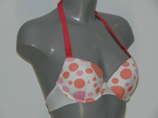 Marlies Dekkers Badmode Boracay wit/roze push up bikinitop