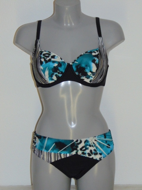 Mila Calella blauw/zwart bikini set