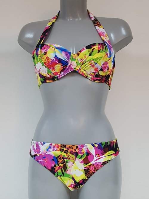 Nickey Nobel Fleur zwart/print bikini set