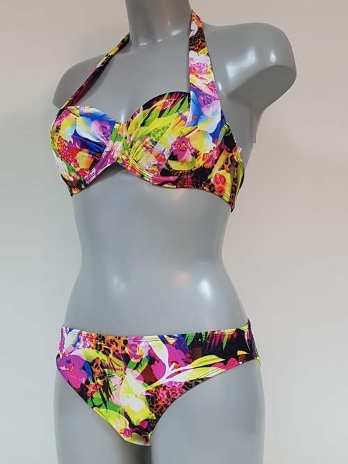 Nickey Nobel Fleur zwart/print bikini set