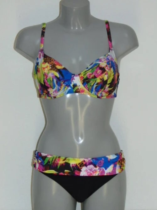 Nickey Nobel Secret Garden zwart/print bikini set