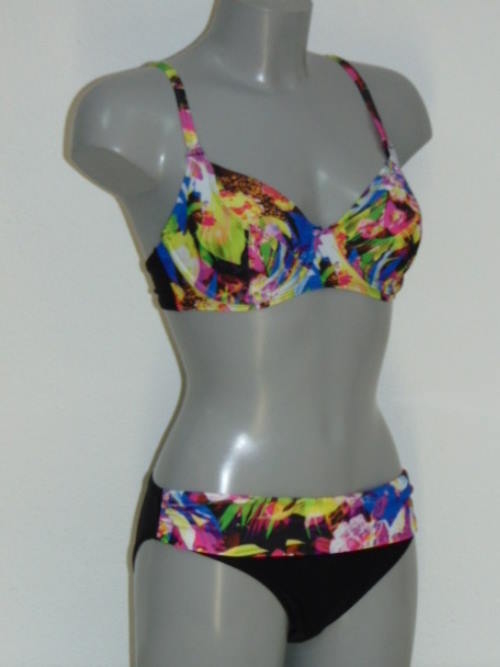 Nickey Nobel Secret Garden zwart/print bikini set