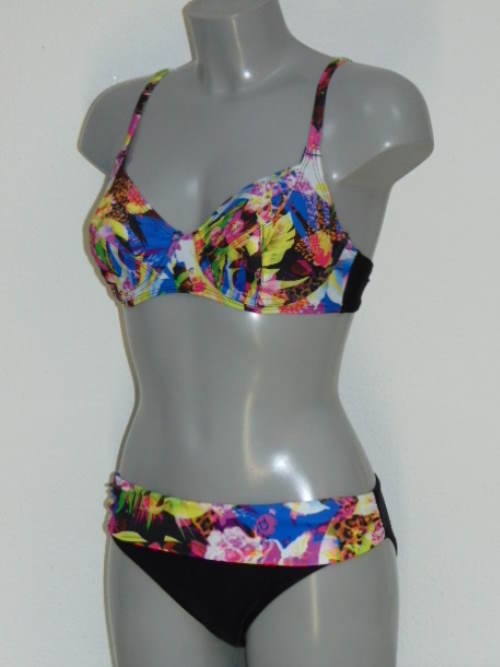 Nickey Nobel Secret Garden zwart/print bikini set