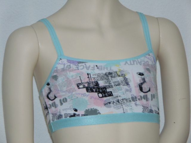 Boobs & Bloomers Tekst blauw spaghetti top