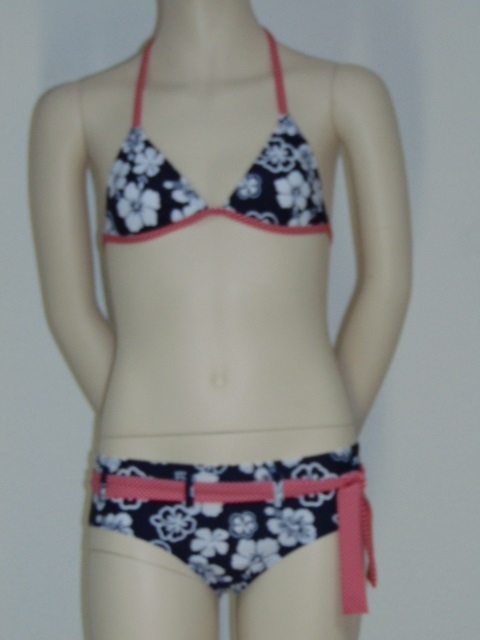 Boobs & Bloomers Lotus marine blauw/wit bikini set