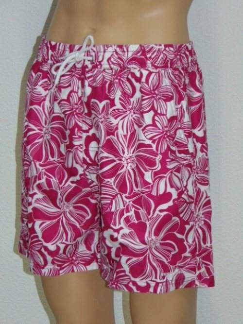 Nickey Nobel George wit/roze zwemshort