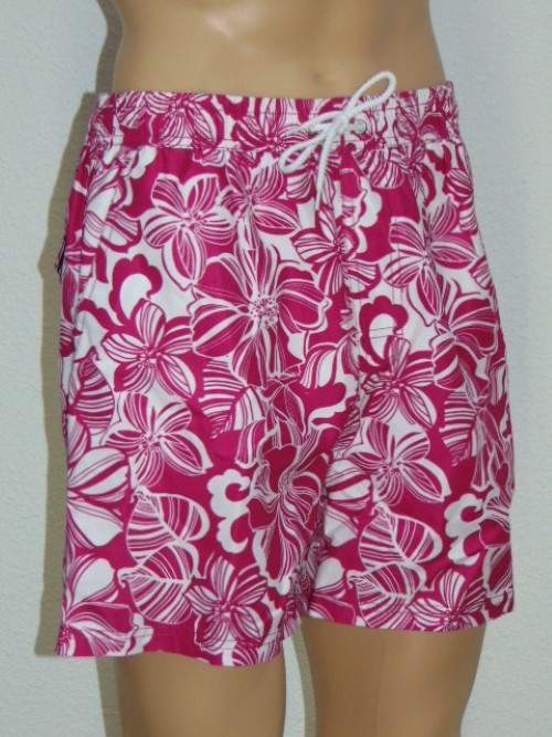 Nickey Nobel George wit/roze zwemshort