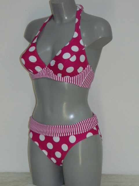 Nickey Nobel Dots & Stripes roze bikini set