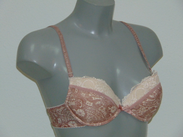 Kleo Naturel ivoor/print push up bh