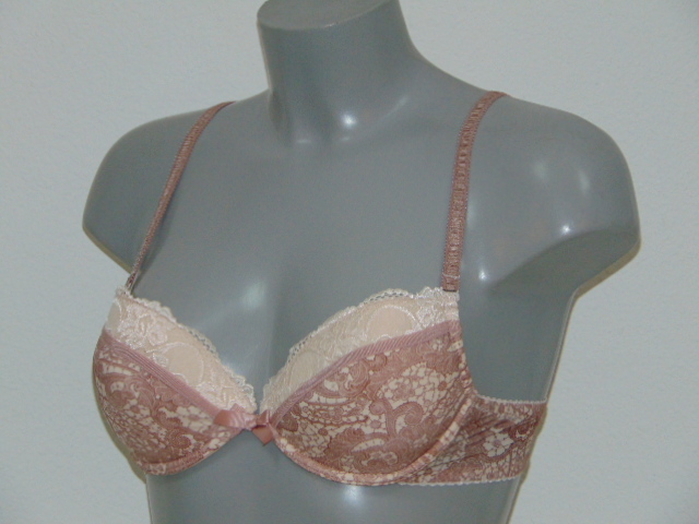 Kleo Naturel ivoor/print push up bh