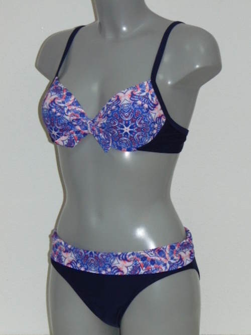 Nickey Nobel Gemma marine blauw/print bikini set