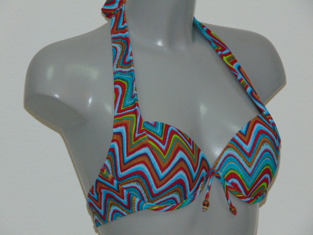 LingaDore Beach Isla blauw/print voorgevormde bikinitop