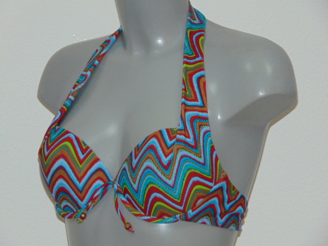 LingaDore Beach Isla blauw/print voorgevormde bikinitop