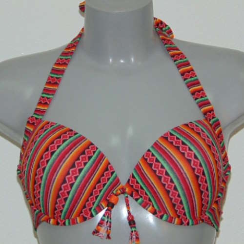 LingaDore Beach Azteca rood/print voorgevormde bikinitop