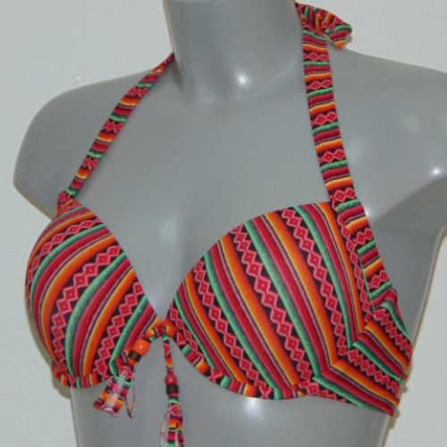 LingaDore Beach Azteca rood/print voorgevormde bikinitop