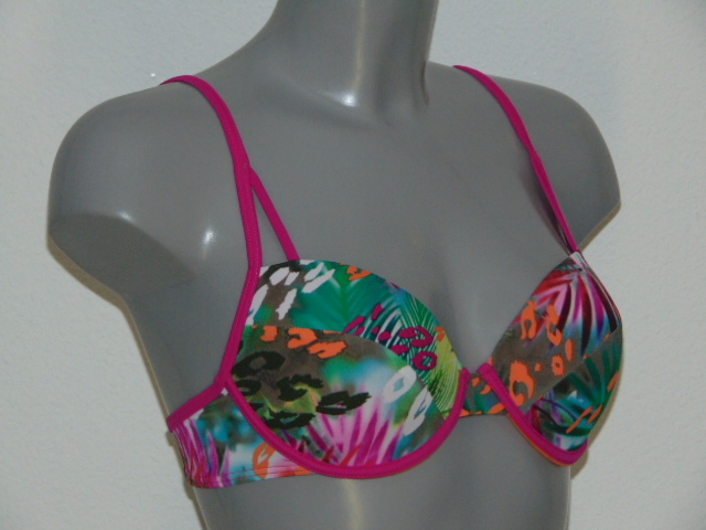 Sapph Badmode Costa Rica groen/roze voorgevormde bikinitop