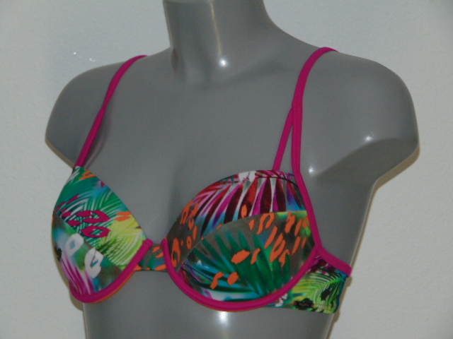Sapph Badmode Costa Rica groen/roze voorgevormde bikinitop