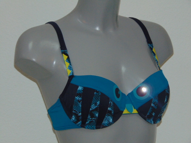 Marlies Dekkers Badmode Lagerthas Eyes blauw/print voorgevormde bikinitop