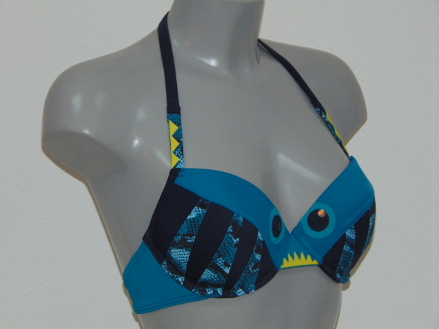 Marlies Dekkers Badmode Lagerthas Eyes blauw/print push up bikinitop