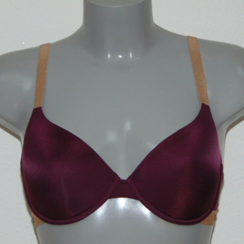 Armani Dames Microfiber aubergine voorgevormde bh