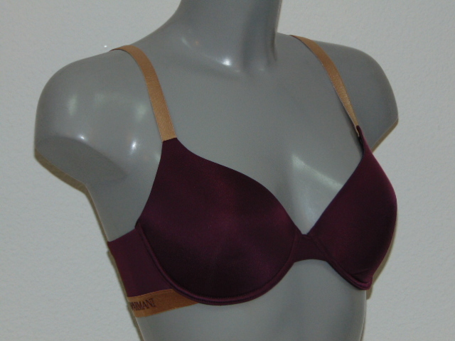 Armani Dames Microfiber aubergine voorgevormde bh