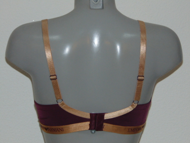 Armani Dames Microfiber aubergine voorgevormde bh