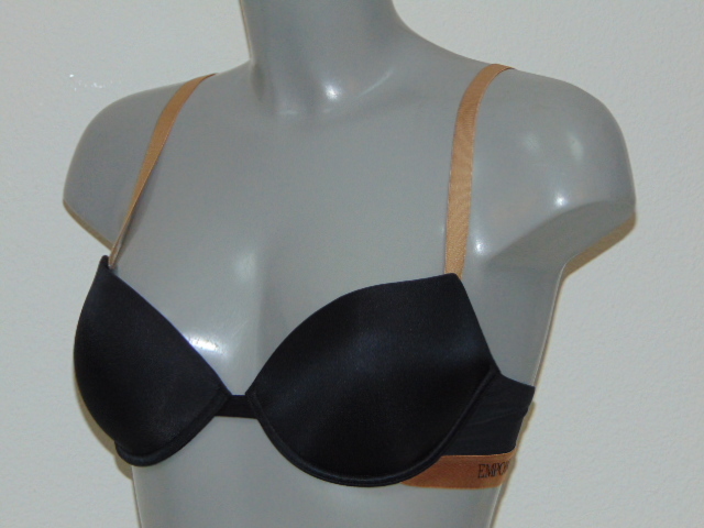 Armani Dames Microfiber zwart push up bh