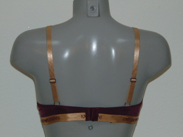 Armani Dames Microfiber aubergine push up bh