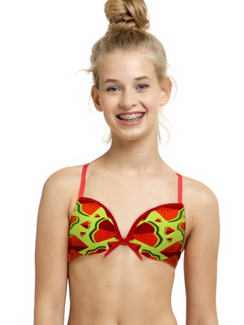 Boobs & Bloomers Sunny rood/print meiden bh