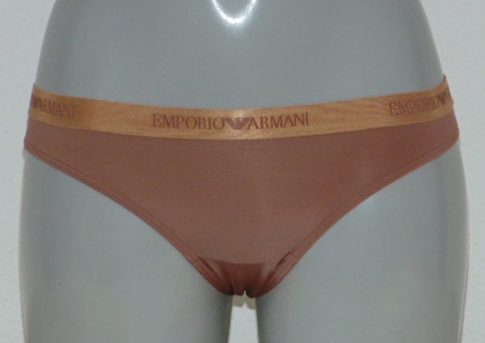 Armani Dames Microfiber bruin slip