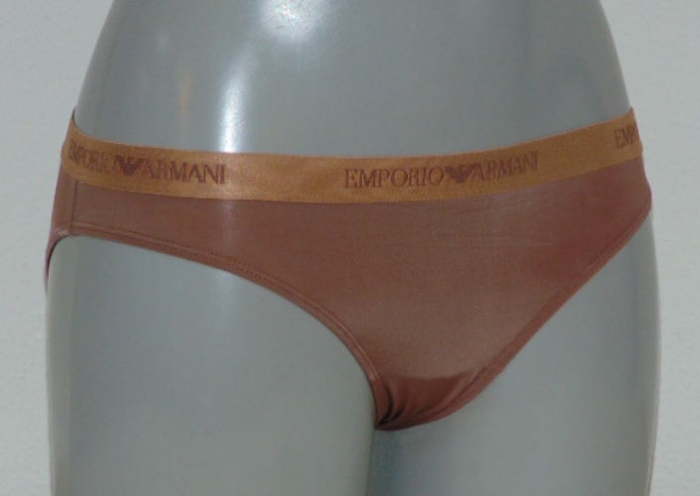 Armani Dames Microfiber bruin slip