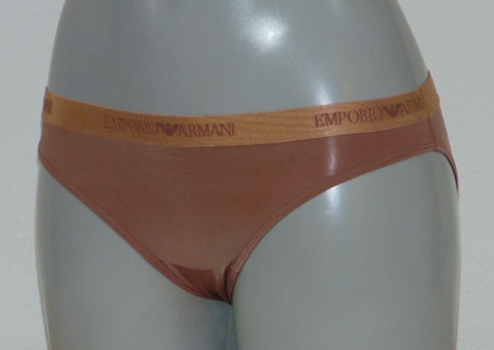 Armani Dames Microfiber bruin slip