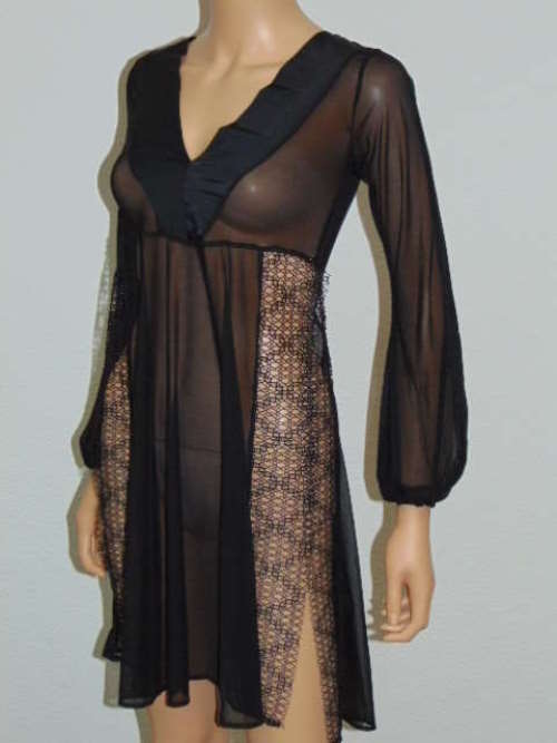 Sapph Gaudy zwart/print kimono