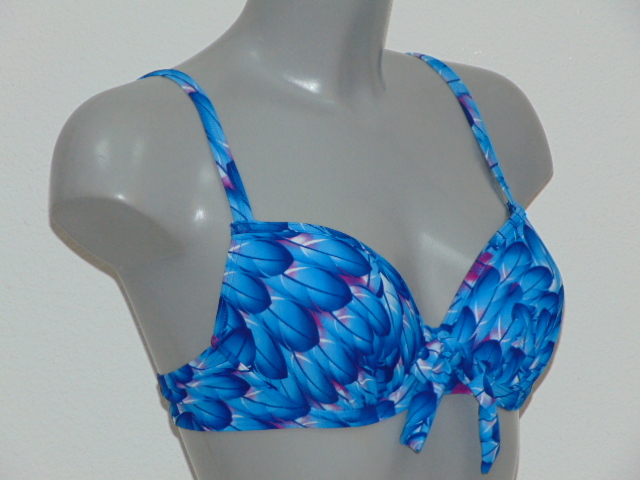 Missya Iris blauw/print voorgevormde bikinitop
