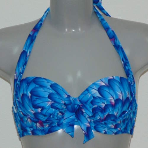 Missya Rose blauw/print voorgevormde bikinitop