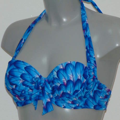 Missya Rose blauw/print voorgevormde bikinitop