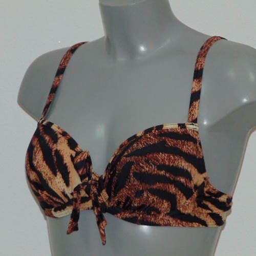 Missya Iris bruin/print voorgevormde bikinitop