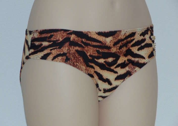 Missya Orchid bruin/print bikini broekje